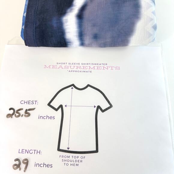 Chico's Womens T Shirt Top Size 20/22 Ombre Casual Pullover Easy Blue - Picture 5 of 5